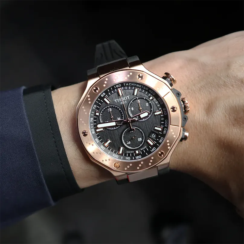 Tissot T-Race Swiss Quartz Chronograph Black Dial Men’s Watch- T141.417.37.051.00