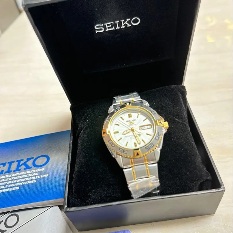 Seiko 5 Sports Automatic White Dial Men's Watch- SNZB24J1