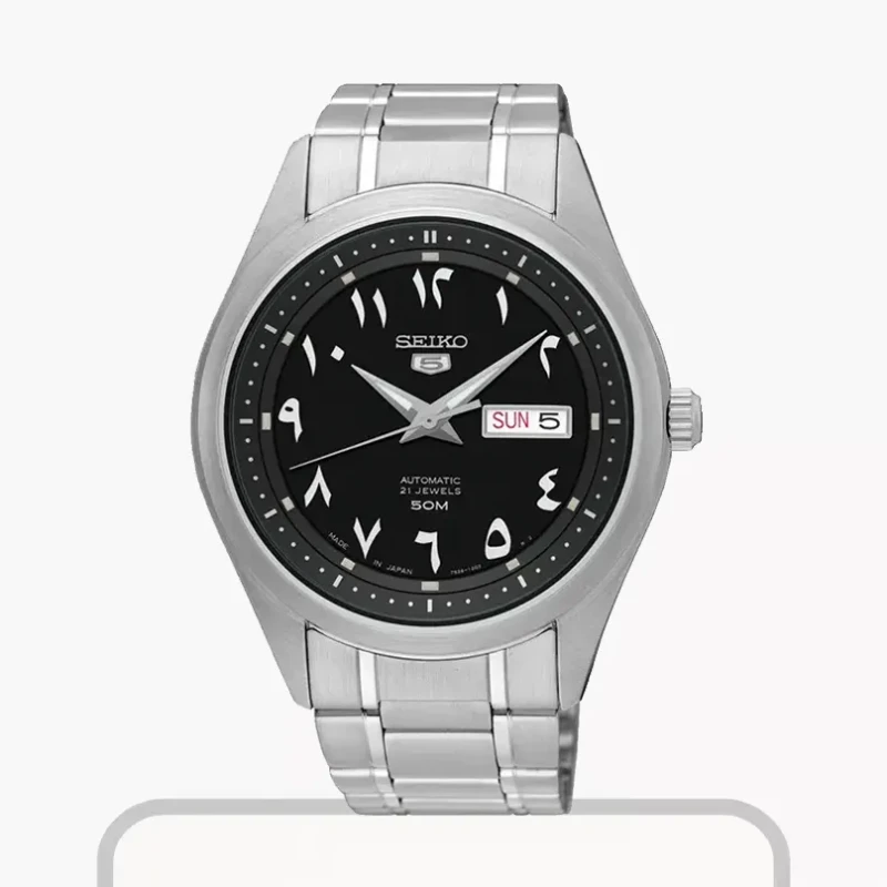 Seiko 5 Automatic Black Dial Arabic Style Men's Watch- SNKP21J1