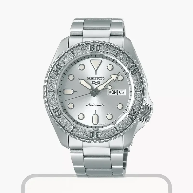Seiko 5 Sports Silver Dial Automatic Men's Watch- SRPE71